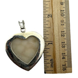 HEART Natrolite Solid 925 Sterling Silver Pendant