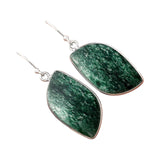 Green Aventurine Solid 925 Sterling Silver Earrings