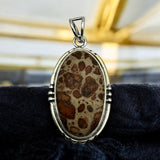 Asteroid Jasper Solid 925 Sterling Silver Pendant