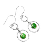 Green Mojave Turquoise Solid 925 Sterling Silver Earrings