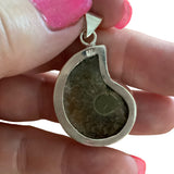 Ammonite Solid 925 Sterling Silver Pendant