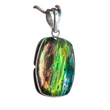 Ammolite Solid 925 Sterling Silver Pendant Necklace