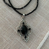 Black Onyx Solid 925 Sterling Silver Pendant Necklace