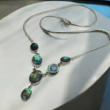 Abalone Solid 925 Sterling Silver Necklace