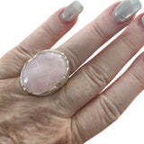 Rose Quartz Solid 925 Sterling Silver Ring 8