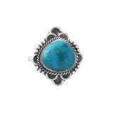 Azurite Chrysocolla Solid 925 Sterling Silver Ring 7.5