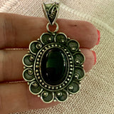 Black Onyx Solid 925 Sterling Silver Pendant