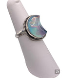 MOON Aurora Opal Solid 925 Sterling Silver Ring