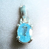 Blue Topaz Solid 925 Sterling Silver Pendant