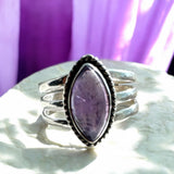 Amethyst Solid 925 Sterling Silver Ring 7