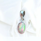 Ethiopian Opal Solid 925 Sterling Silver Pendant