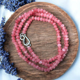 4 mm Rhodochrosite 20 inch Beaded Necklace