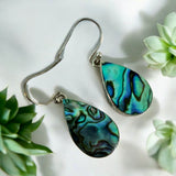 Abalone Solid 925 Sterling Silver Earrings