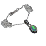 Ethiopian Opal Solid 925 Sterling Silver Pendant Necklace