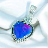 Aurora Opal Solid 925 Sterling Silver Pendant