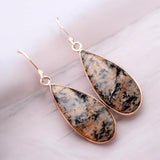 Honey Dendritic Opal Solid 925 Sterling Silver Earrings