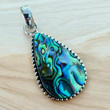 Abalone Solid 925 Sterling Silver Pendant