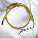 Citrine 2 mm Beaded Necklace