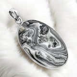 Crazy Lace Agate Solid 925 Sterling Silver Pendant