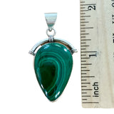 Malachite Solid 925 Sterling Silver Pendant