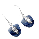 Dumortierite Blue Quartz Solid 925 Sterling Silver Earrings