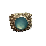 Aqua Chalcedony Solid 925 Sterling Silver Ring 6