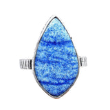 Dumortierite Blue Quartz Solid 925 Sterling Silver Ring 8