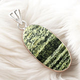 Chrysotile Solid 925 Sterling Silver Pendant