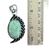 Lemon Chrysoprase Solid 925 Sterling Silver Pendant