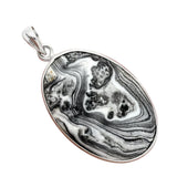 Crazy Lace Agate Solid 925 Sterling Silver Pendant