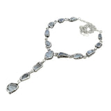 Rough Moonstone Silver Necklace