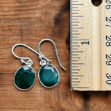 Emerald Solid 925 Sterling Silver Earrings