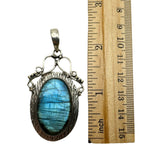 Labradorite Solid 925 Sterling Silver Pendant