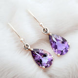 Amethyst Solid 925 Sterling Silver Earrings