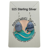 Blue Lace Agate Solid 925 Sterling Silver Earrings