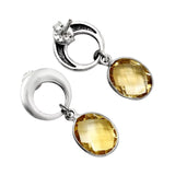 Citrine Solid 925 Sterling Silver Earrings