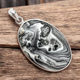 Crazy Lace Agate Solid 925 Sterling Silver Pendant