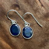 Sapphire Solid 925 Sterling Silver Earrings