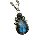 Labradorite Solid 925 Sterling Silver Pendant Necklace