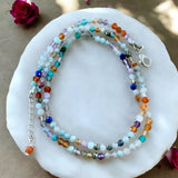 Mixed Gemstone 4 mm beaded Necklace