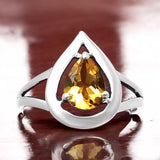 Citrine Solid 925 Sterling Silver Ring