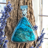 Chrysocolla Solid 925 Sterling Silver Pendant