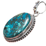 Chrysocolla Solid 925 Sterling Silver Pendant