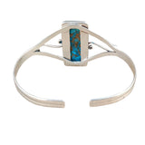 Kingman Blue Turquoise Solid 925 Sterling Silver Cuff Bracelet