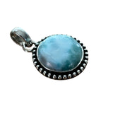 Caribbean Larimar Solid 925 Sterling Silver Pendant