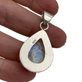 Rainbow Moonstone Solid 925 Sterling Silver Pendant