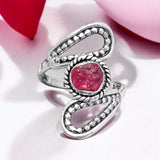 Rough Pink Tourmaline Solid 925 Sterling Silver Ring 9