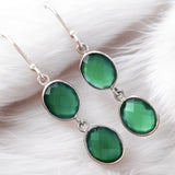 Green Onyx Solid 925 Sterling Silver Earrings