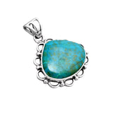 Azurite Chrysocolla Solid 925 Sterling Silver Pey