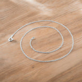 20 inch 1.05 mm Solid 925 Sterling Silver Rope Chain